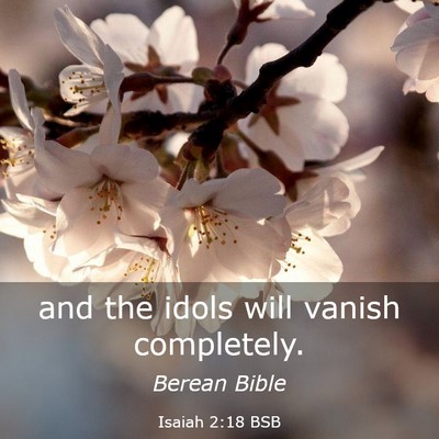 Picture 03 - Isaiah 2:18 BSB - and the idols will vanish - Bible Verse Picture
