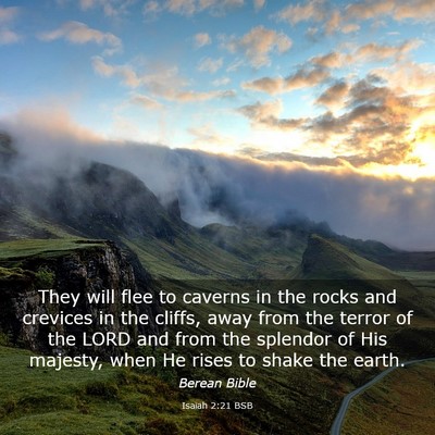 Picture 03 - Isaiah 2:21 BSB - They will flee to caverns in the rocks and - Bible Verse Picture