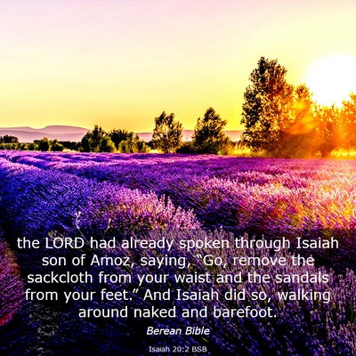 Picture 03 - Isaiah 20:2 BSB - the LORD had already spoken through Isaiah son of - Bible Verse Picture