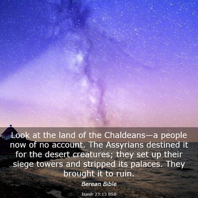 Picture 03 - Isaiah 23:13 BSB - Look at the land of the Chaldeans—a people now - Bible Verse Picture