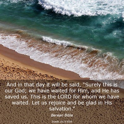 Picture 03 - Isaiah 25:9 BSB - And in that day it will be said, “Surely this - Bible Verse Picture