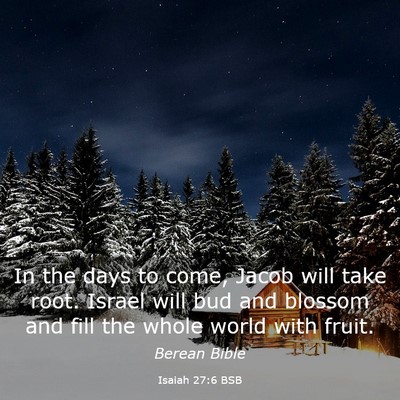 Picture 03 - Isaiah 27:6 BSB - In the days to come, Jacob will take root. Israel - Bible Verse Picture
