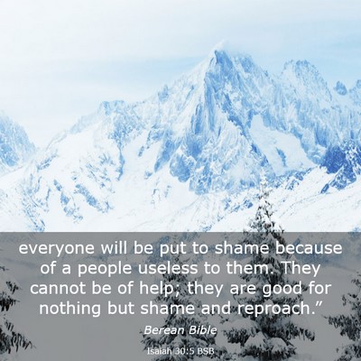 Picture 03 - Isaiah 30:5 BSB - everyone will be put to shame because of a people - Bible Verse Picture