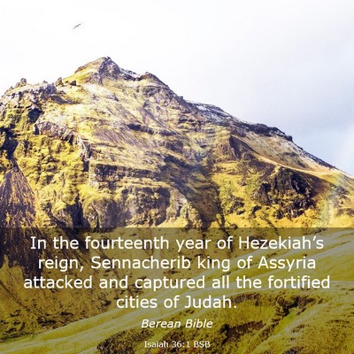 Picture 03 - Isaiah 36:1 BSB - In the fourteenth year of Hezekiah’s reign, - Bible Verse Picture