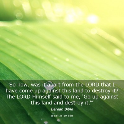 Picture 03 - Isaiah 36:10 BSB - So now, was it apart from the LORD that I have - Bible Verse Picture