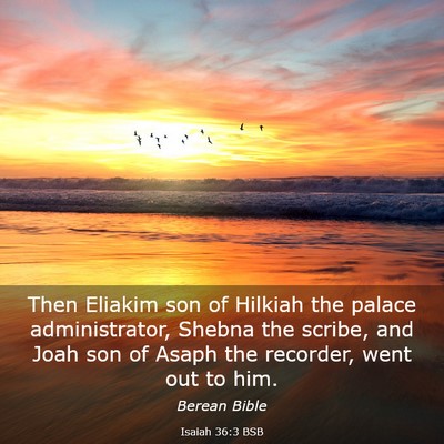 Picture 03 - Isaiah 36:3 BSB - Then Eliakim son of Hilkiah the palace - Bible Verse Picture