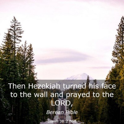 Picture 03 - Isaiah 38:2 BSB - Then Hezekiah turned his face to the wall and - Bible Verse Picture