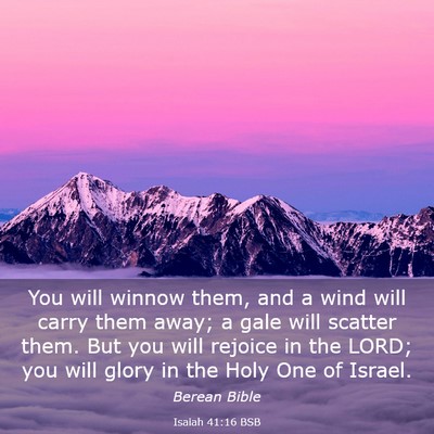 Picture 03 - Isaiah 41:16 BSB - You will winnow them, and a wind will carry them - Bible Verse Picture