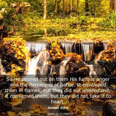Picture 03 - Isaiah 42:25 BSB - So He poured out on them His furious anger and - Bible Verse Picture
