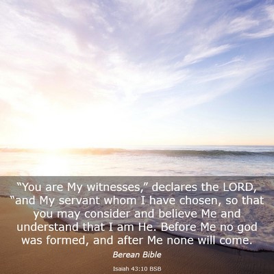 Picture 03 - Isaiah 43:10 BSB - “You are My witnesses,” declares the LORD, - Bible Verse Picture
