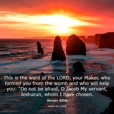 Picture 03 - Isaiah 44:2 BSB - This is the word of the LORD, your Maker, who - Bible Verse Picture