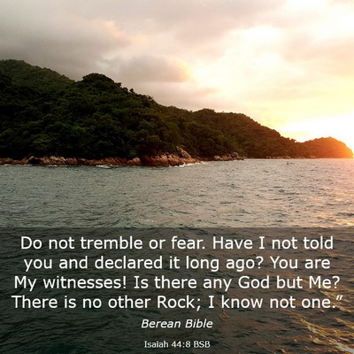 Picture 03 - Isaiah 44:8 BSB - Do not tremble or fear. Have I not told you and - Bible Verse Picture