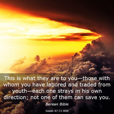 Picture 03 - Isaiah 47:15 BSB - This is what they are to you—those with whom - Bible Verse Picture