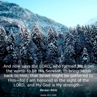 Picture 03 - Isaiah 49:5 BSB - And now says the LORD, who formed Me from the - Bible Verse Picture