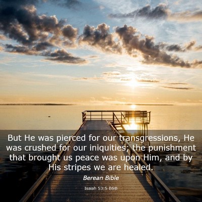Picture 03 - Isaiah 53:5 BSB - But He was pierced for our transgressions, He was - Bible Verse Picture