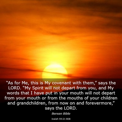 Picture 03 - Isaiah 59:21 BSB - “As for Me, this is My covenant with them,” - Bible Verse Picture