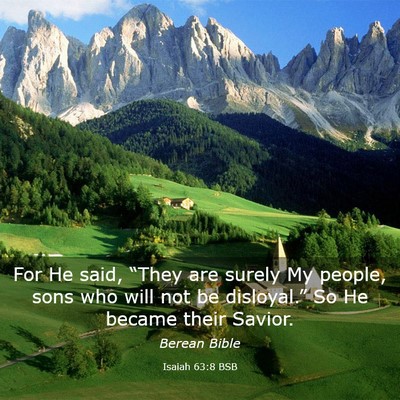Picture 03 - Isaiah 63:8 BSB - For He said, “They are surely My people, sons - Bible Verse Picture