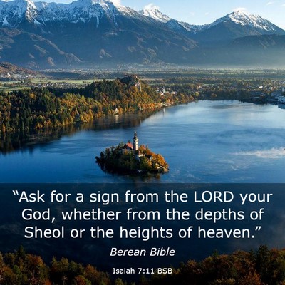 Picture 03 - Isaiah 7:11 BSB - “Ask for a sign from the LORD your God, whether - Bible Verse Picture