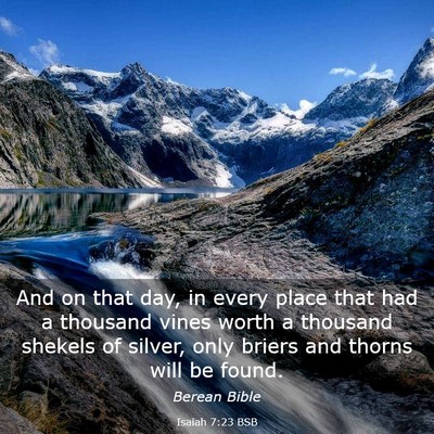 Picture 03 - Isaiah 7:23 BSB - And on that day, in every place that had a - Bible Verse Picture