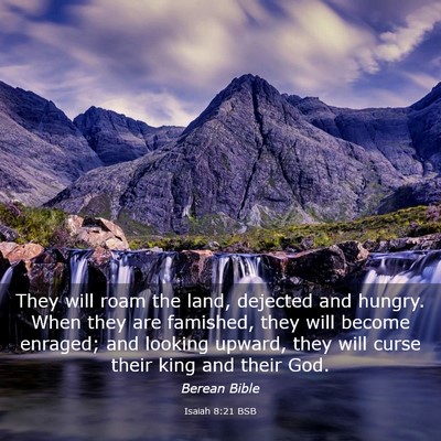Picture 03 - Isaiah 8:21 BSB - They will roam the land, dejected and hungry. - Bible Verse Picture