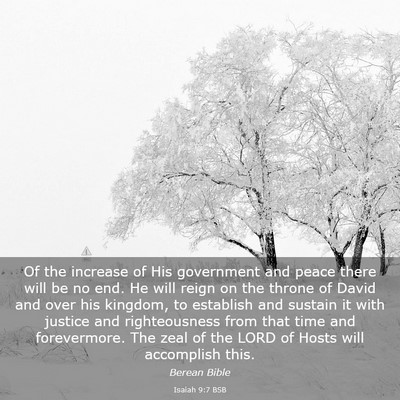 Picture 03 - Isaiah 9:7 BSB - Of the increase of His government and peace there - Bible Verse Picture