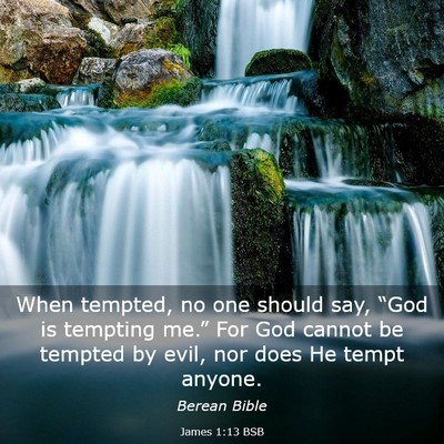 Picture 03 - James 1:13 BSB - When tempted, no one should say, “God is - Bible Verse Picture