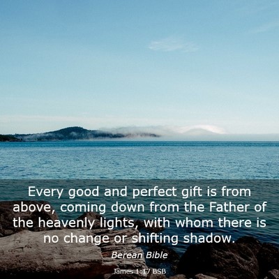 Picture 03 - James 1:17 BSB - Every good and perfect gift is from above, coming - Bible Verse Picture