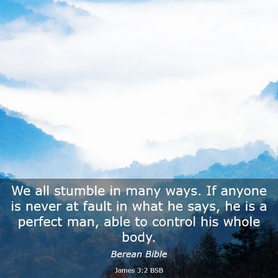 Picture 03 - James 3:2 BSB - We all stumble in many ways. If anyone is never - Bible Verse Picture