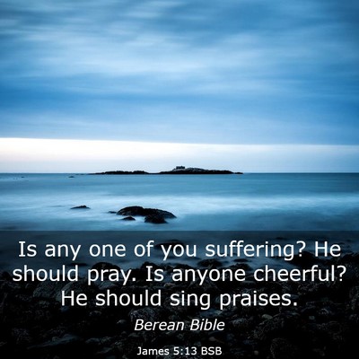 Picture 03 - James 5:13 BSB - Is any one of you suffering? He should pray. Is - Bible Verse Picture