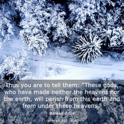 Picture 03 - Jeremiah 10:11 BSB - Thus you are to tell them: “These gods, who - Bible Verse Picture