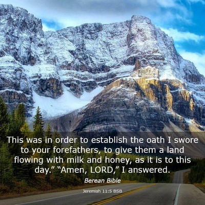 Picture 03 - Jeremiah 11:5 BSB - This was in order to establish the oath I swore - Bible Verse Picture