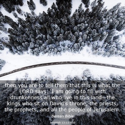 Picture 03 - Jeremiah 13:13 BSB - then you are to tell them that this is what the - Bible Verse Picture