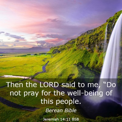 Picture 03 - Jeremiah 14:11 BSB - Then the LORD said to me, “Do not pray for the - Bible Verse Picture