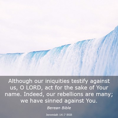 Picture 03 - Jeremiah 14:7 BSB - Although our iniquities testify against us, O - Bible Verse Picture