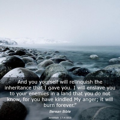 Picture 03 - Jeremiah 17:4 BSB - And you yourself will relinquish the inheritance - Bible Verse Picture