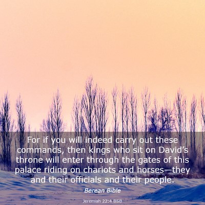Picture 03 - Jeremiah 22:4 BSB - For if you will indeed carry out these commands, - Bible Verse Picture