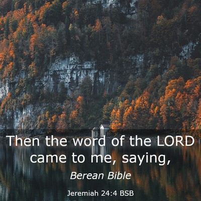 Picture 03 - Jeremiah 24:4 BSB - Then the word of the LORD came to me, - Bible Verse Picture