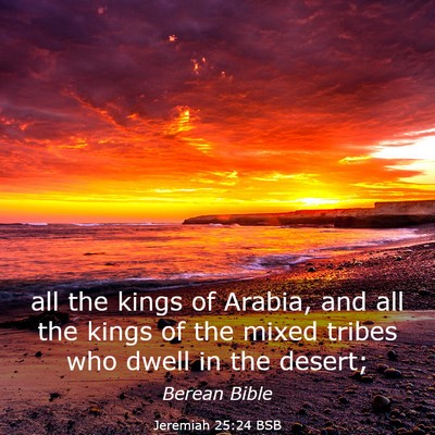 Picture 03 - Jeremiah 25:24 BSB - all the kings of Arabia, and all the kings of the - Bible Verse Picture