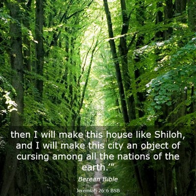 Picture 03 - Jeremiah 26:6 BSB - then I will make this house like Shiloh, and I - Bible Verse Picture