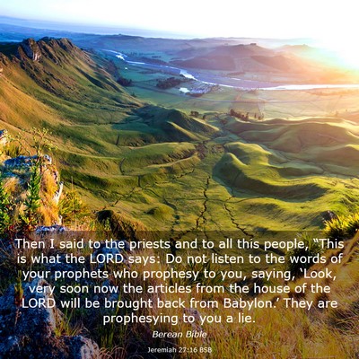 Picture 03 - Jeremiah 27:16 BSB - Then I said to the priests and to all this - Bible Verse Picture