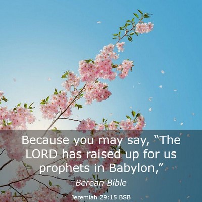 Picture 03 - Jeremiah 29:15 BSB - Because you may say, “The LORD has raised up - Bible Verse Picture