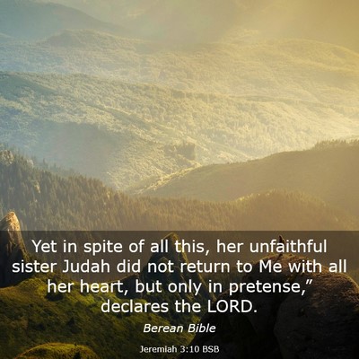 Picture 03 - Jeremiah 3:10 BSB - Yet in spite of all this, her unfaithful sister - Bible Verse Picture