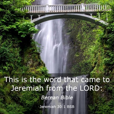 Picture 03 - Jeremiah 30:1 BSB - This is the word that came to Jeremiah from the - Bible Verse Picture