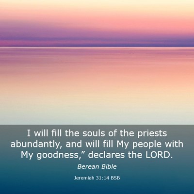 Picture 03 - Jeremiah 31:14 BSB - I will fill the souls of the priests abundantly, - Bible Verse Picture