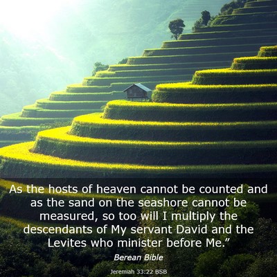 Picture 03 - Jeremiah 33:22 BSB - As the hosts of heaven cannot be counted and as - Bible Verse Picture