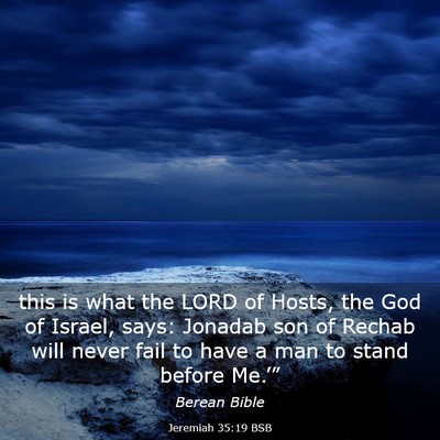 Picture 03 - Jeremiah 35:19 BSB - this is what the LORD of Hosts, the God of - Bible Verse Picture