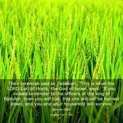 Picture 03 - Jeremiah 38:17 BSB - Then Jeremiah said to Zedekiah, “This is what - Bible Verse Picture