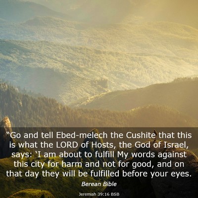 Picture 03 - Jeremiah 39:16 BSB - “Go and tell Ebed-melech the Cushite that this - Bible Verse Picture