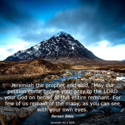 Picture 03 - Jeremiah 42:2 BSB - Jeremiah the prophet and said, “May our - Bible Verse Picture