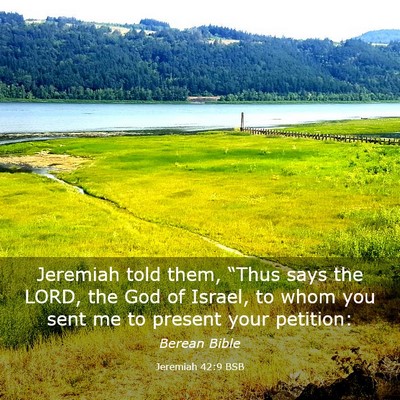 Picture 03 - Jeremiah 42:9 BSB - Jeremiah told them, “Thus says the LORD, the - Bible Verse Picture